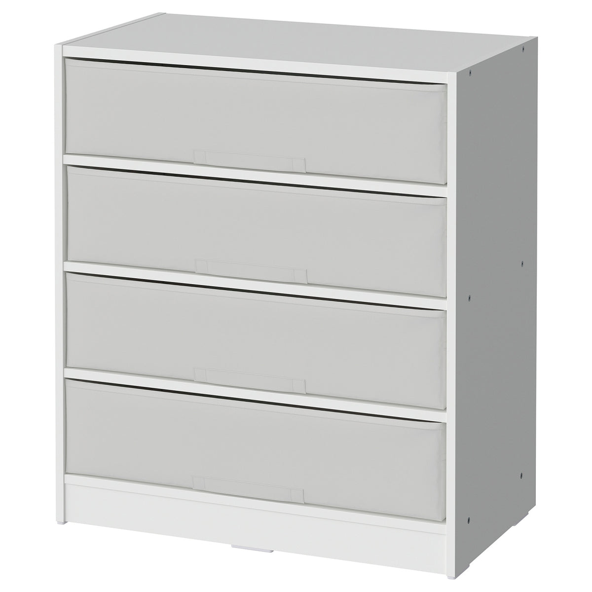 BRUKSVARA storage unit with 4 boxes, 70x80 cm