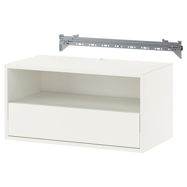 EKET wall mounted media shelf w rail