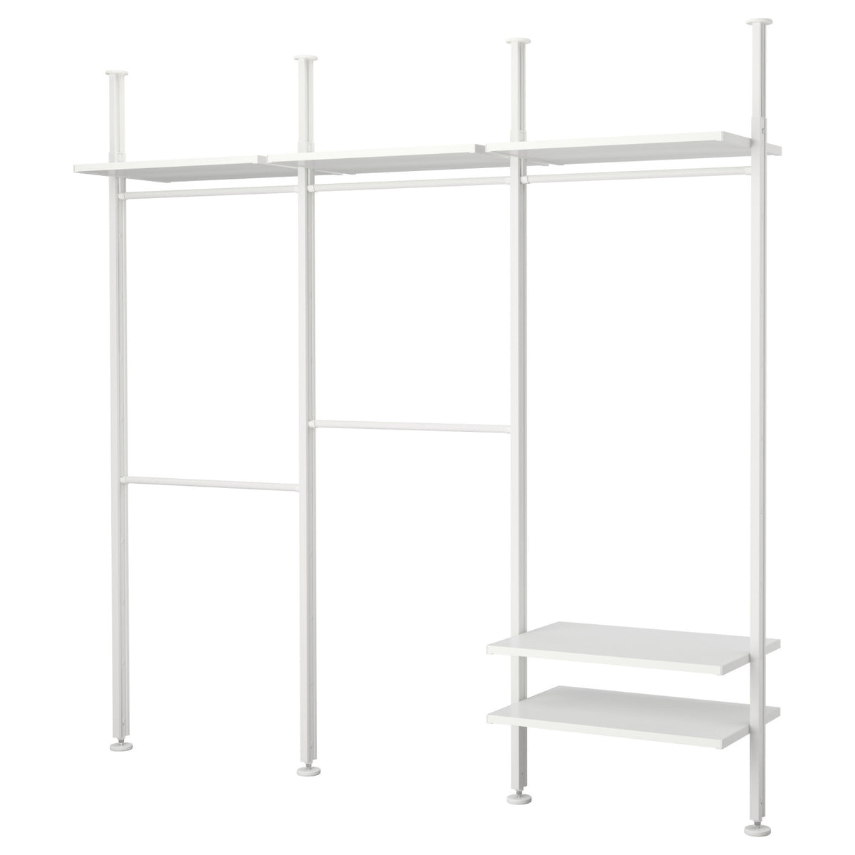 ELVARLI wardrobe combination, 258x51x222-350 cm