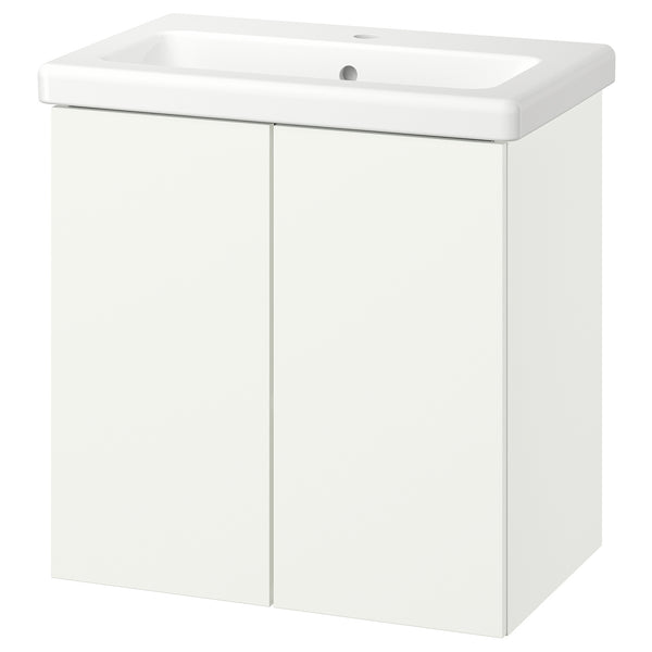ENHET / TVÄLLEN wash-stnd w doors/wash-basin, 64x43x65 cm
