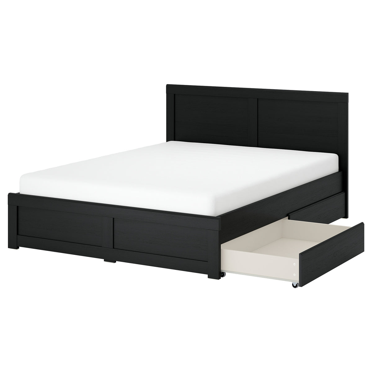 FÅGELFJÄLLET bed frame with 2 storage boxes