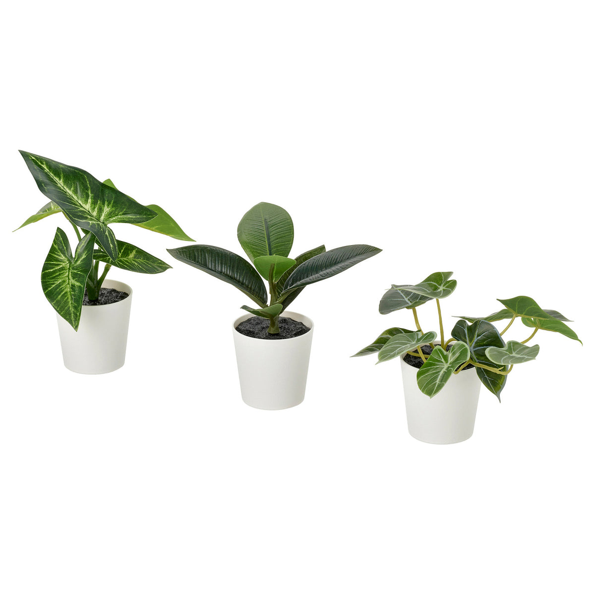 FEJKA artificial potted plant, set of 3