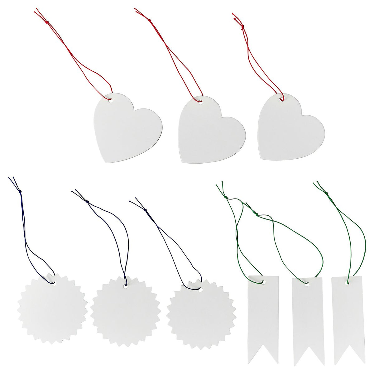 FÖNSTERFIKUS Label with string, set of 9