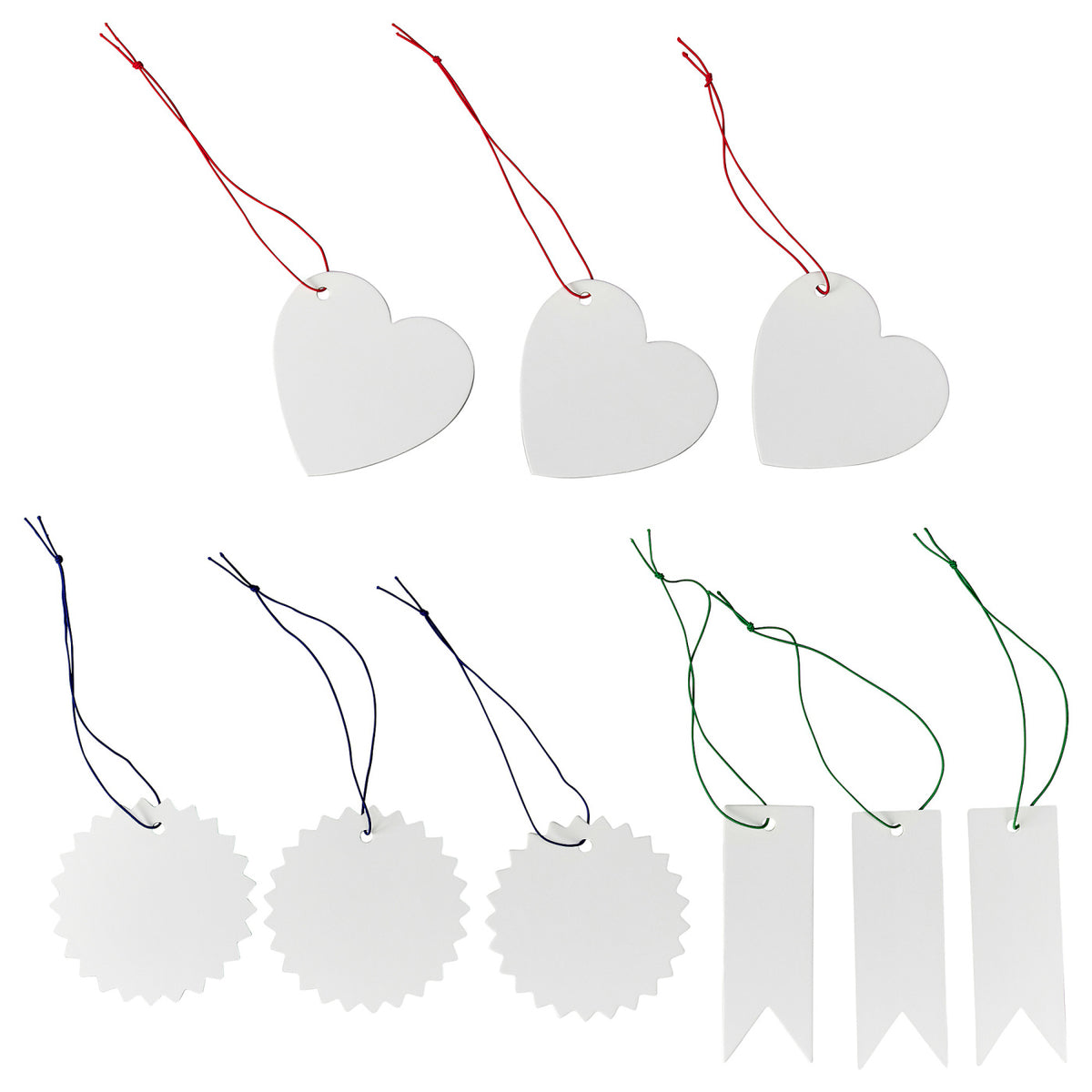 FÖNSTERFIKUS Label with string, set of 9