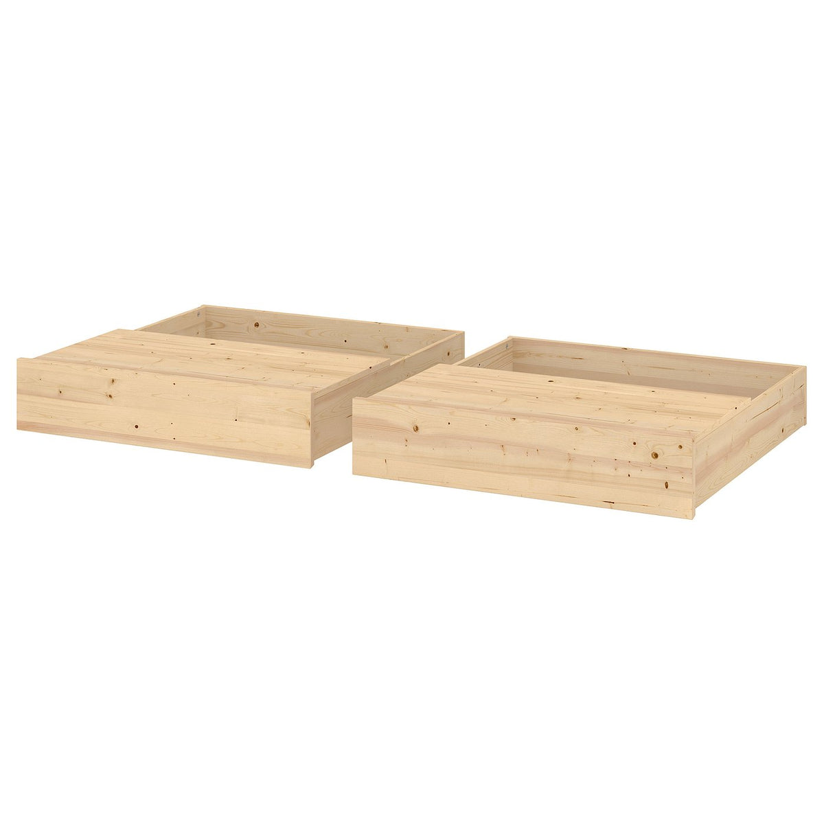 GLAMBERGET 2 bed storage boxes and 2 trays