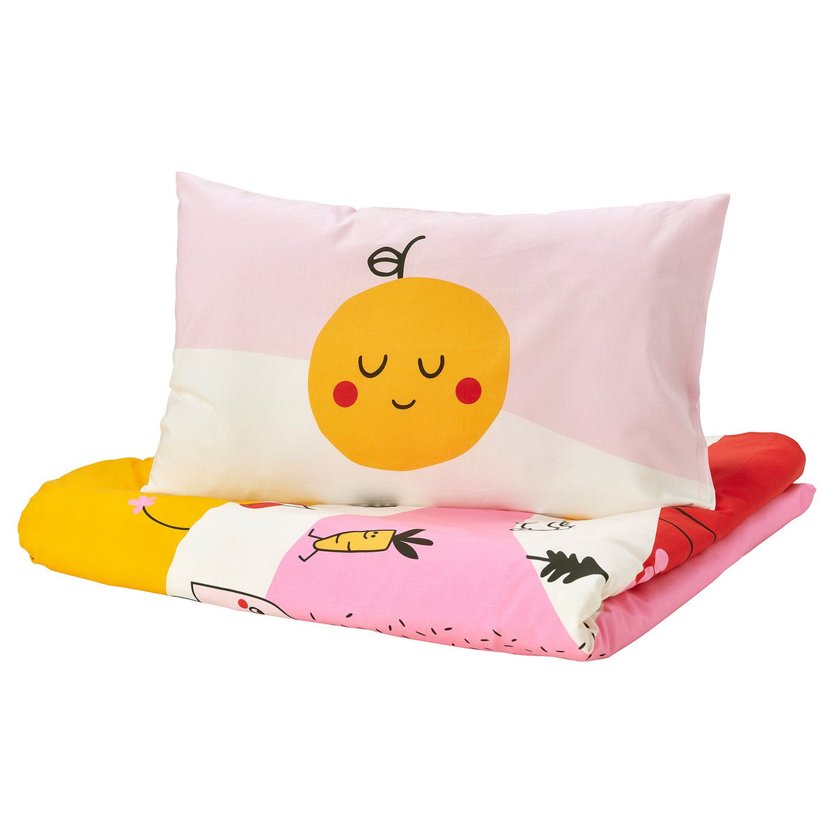 GRÖNFINK duvet cover 1 pillowcase for cot