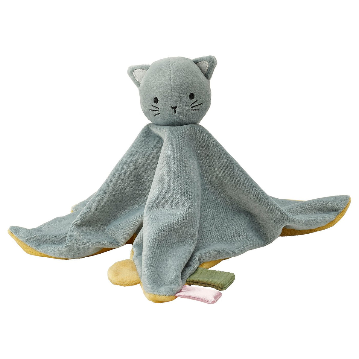 GULDVÄVARE Comfort blanket with soft toy