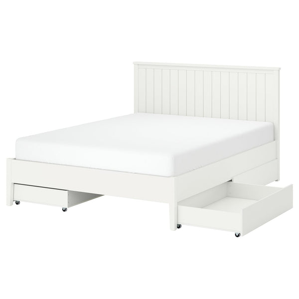 GULLABERG bed frame with 4 storage boxes