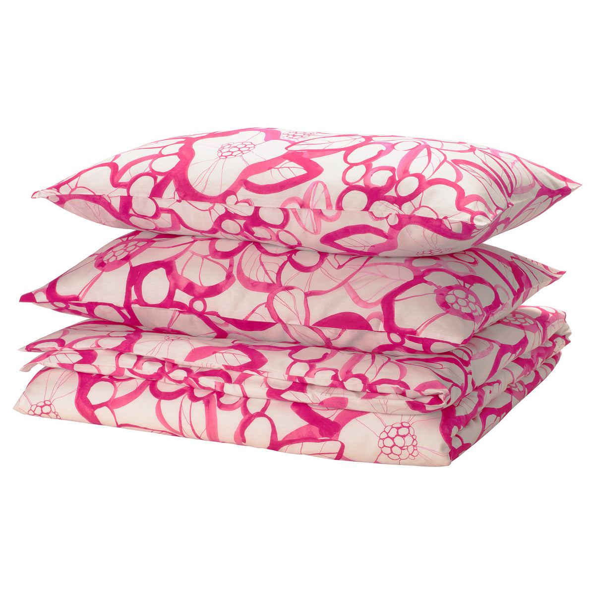 HÄRLIR duvet cover and 2 pillowcases