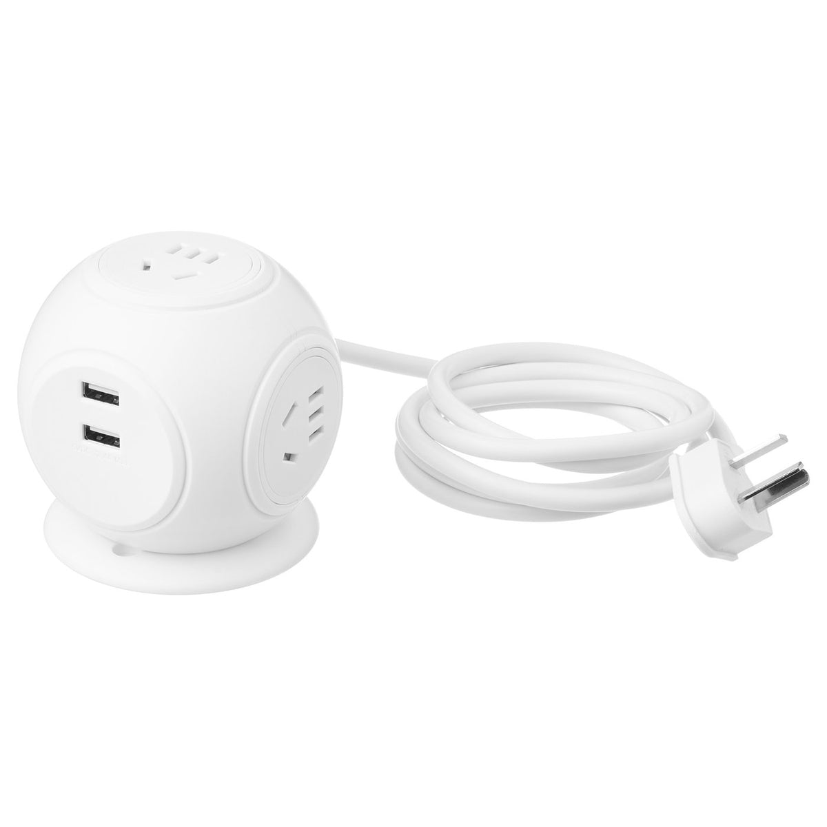 HAGSTA 3-way socket with 2 USB ports