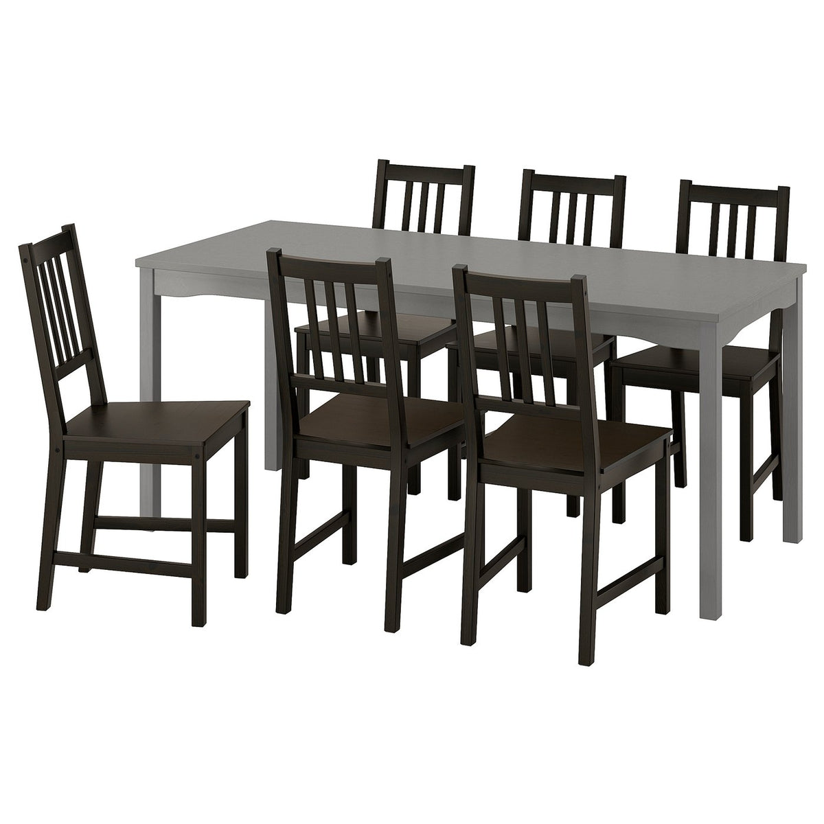 HAUGA / STEFAN table and 6 chairs