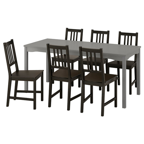 HAUGA / STEFAN table and 6 chairs