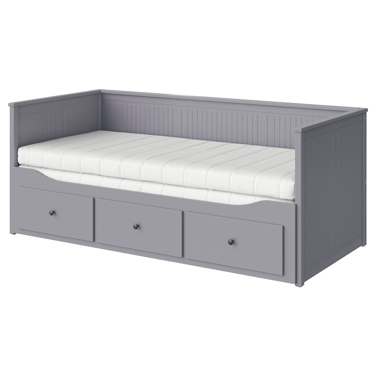 HEMNES day-bed w 3 drawers/2 mattresses