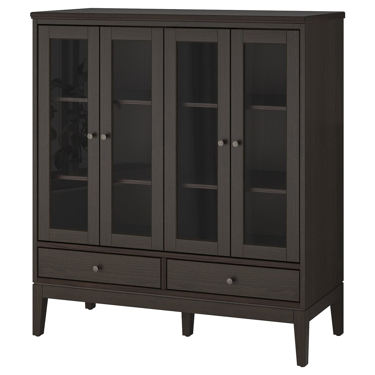 IDANÄS Cabinet with bi-folded glass doors