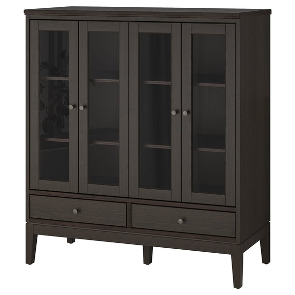 IDANÄS Cabinet with bi-folded glass doors