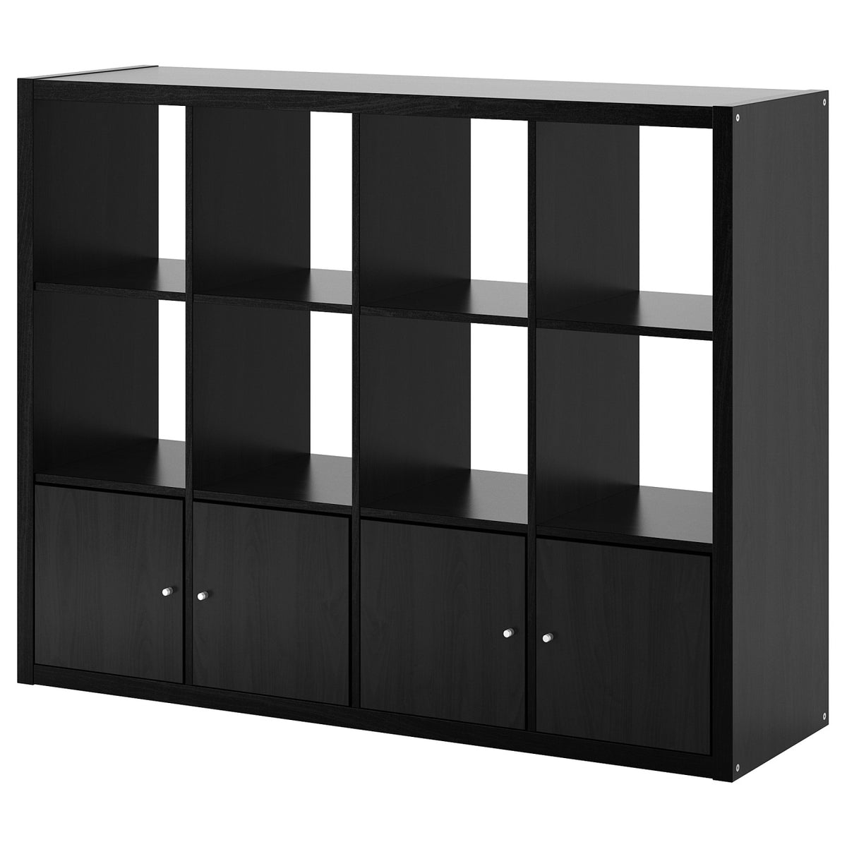 KALLAX shelving unit with 4 inserts, 147x112 cm