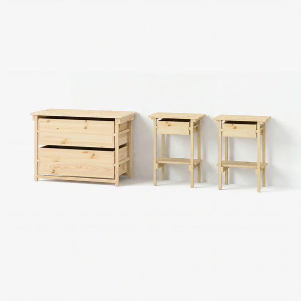 KRONÖREN bedroom furniture, set of 3