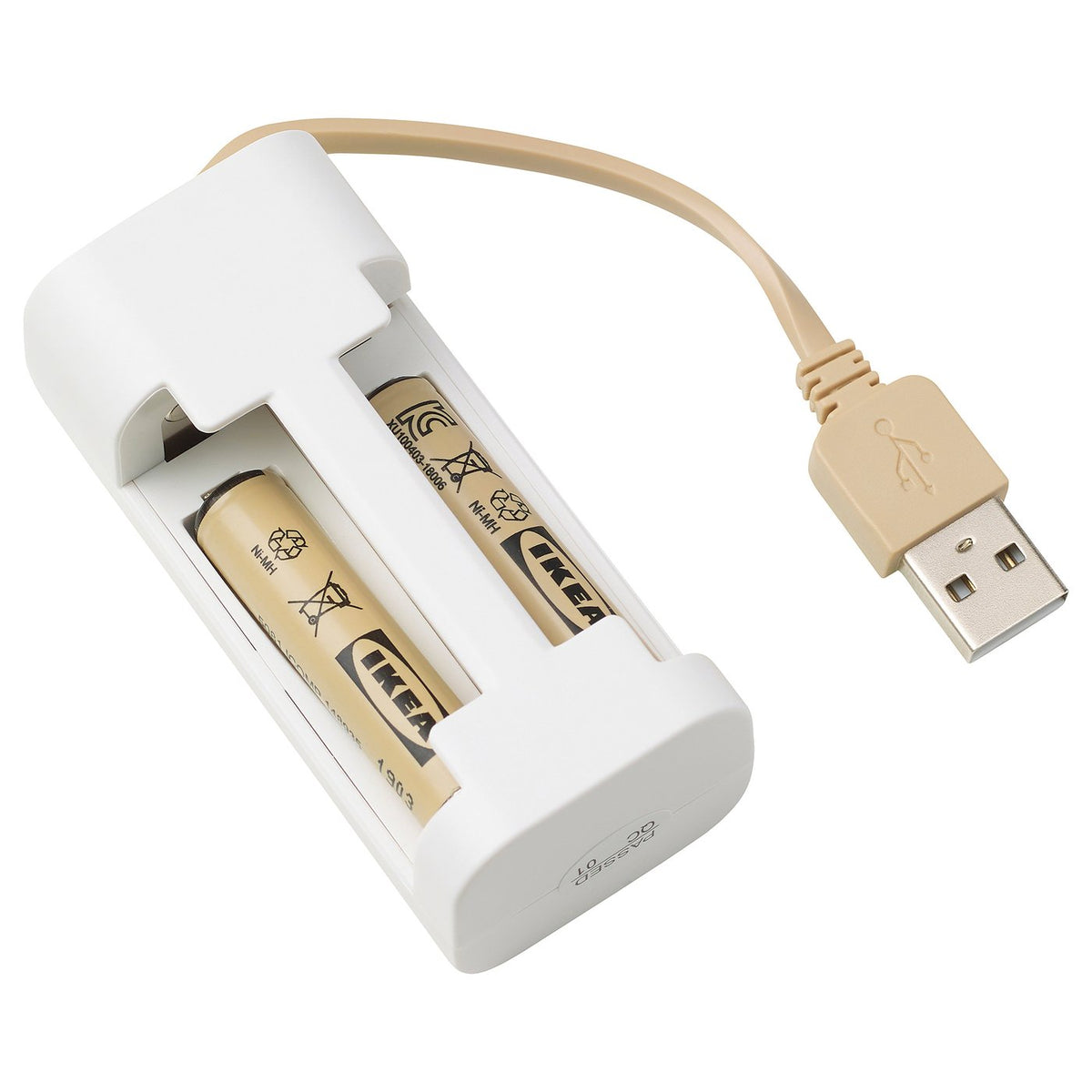 LADDA battery charger and 2 batteries