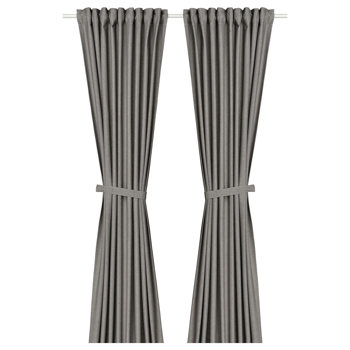 LENDA curtains with tie-backs, 1 pair, 140x250 cm