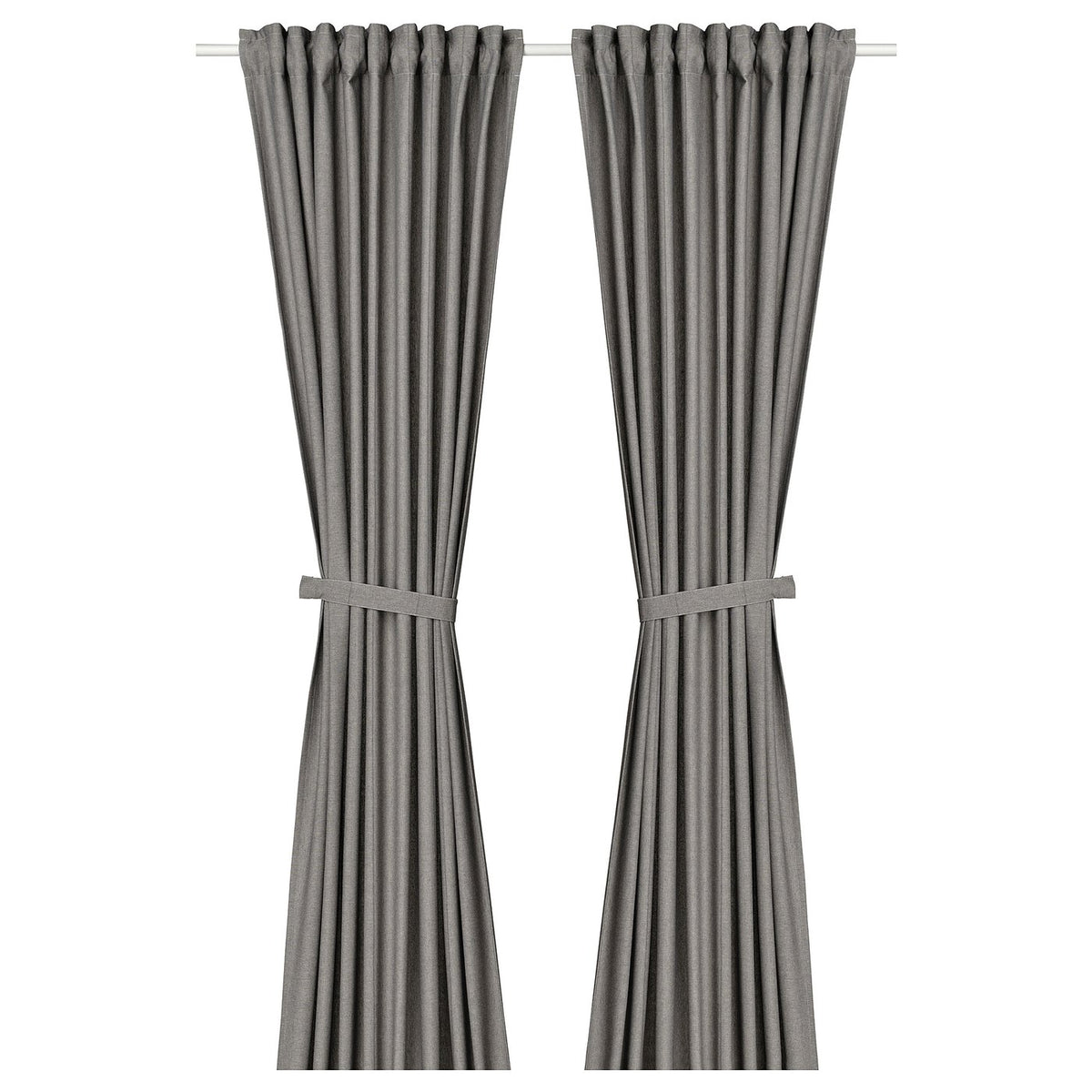 LENDA Curtains with tie-backs, 1 pair