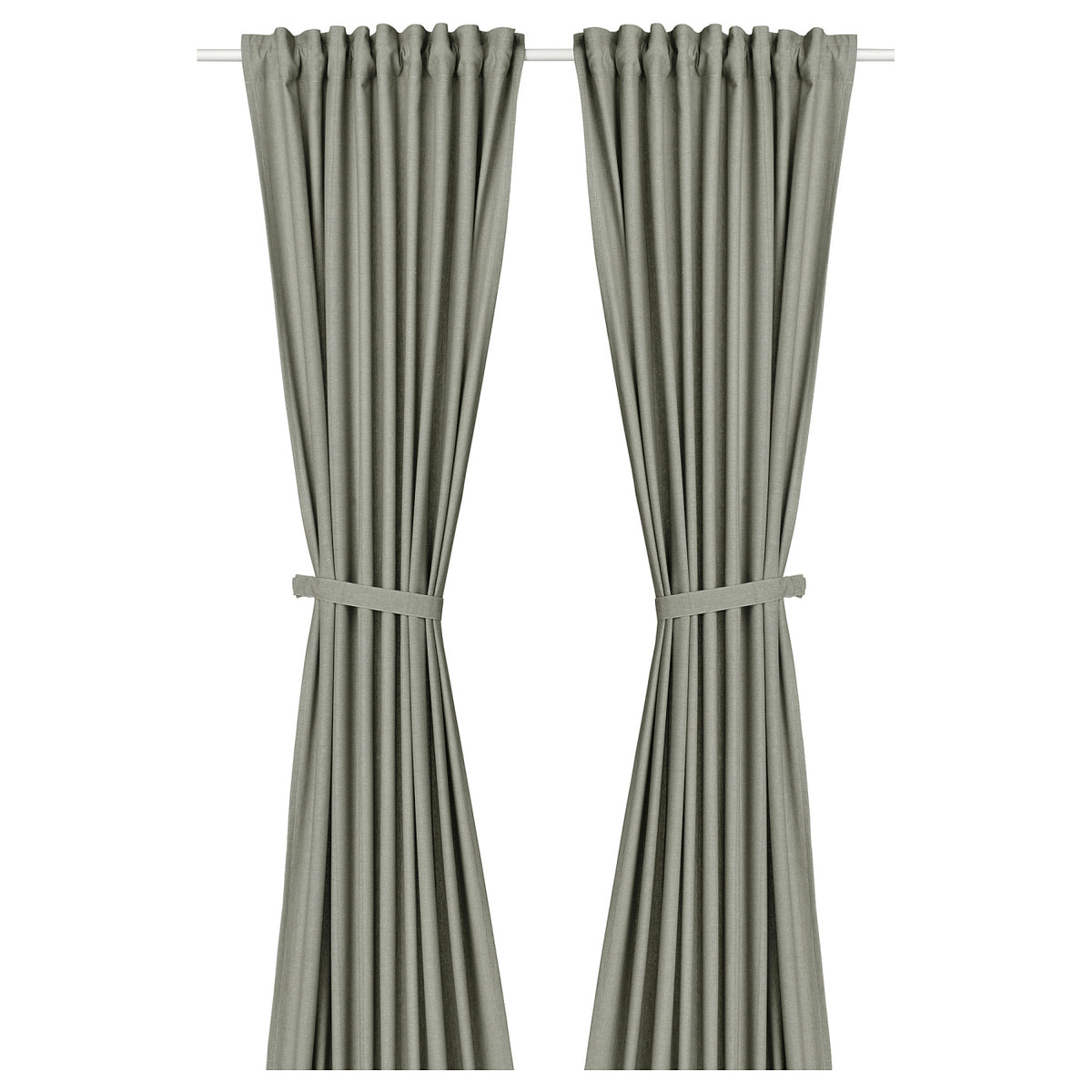 LENDA curtains with tie-backs, 1 pair, 140x300 cm