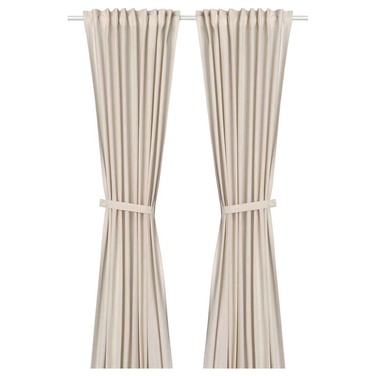LENDA Curtains with tie-backs, 1 pair