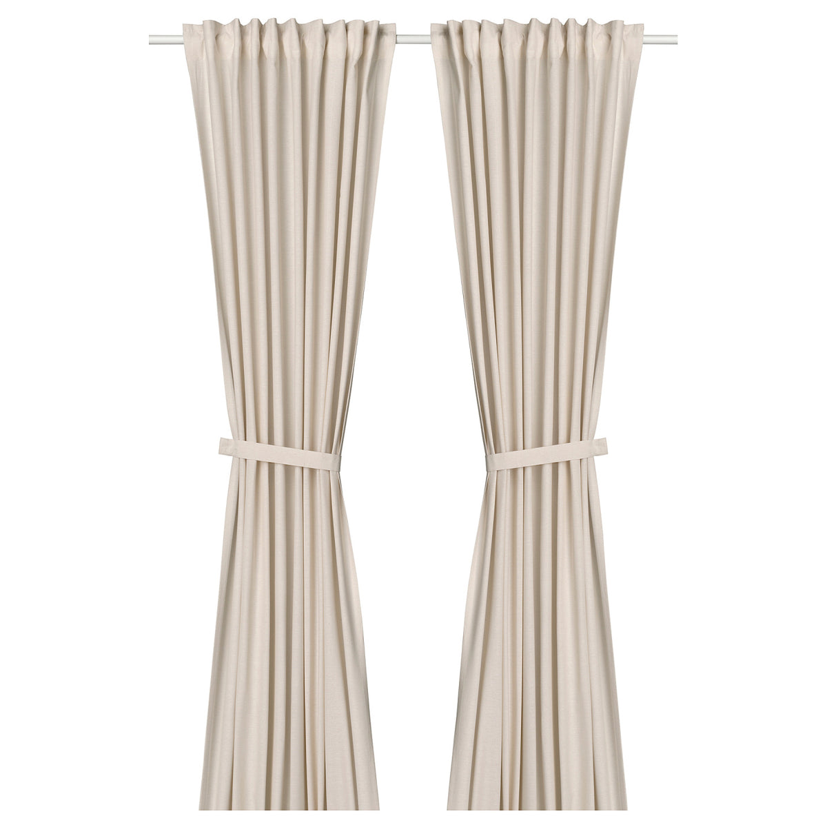 LENDA curtains with tie-backs, 1 pair, 140x300 cm