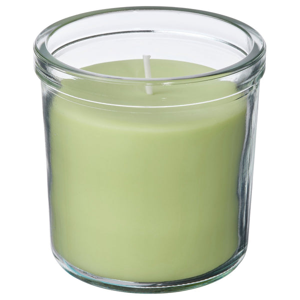 LÖVSKOGSLUND scented candle in glass