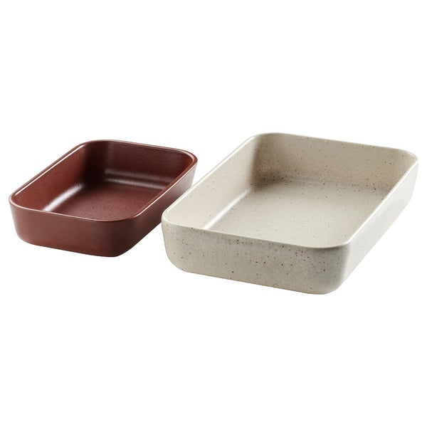 LYCKAD oven/serving dish set of 2