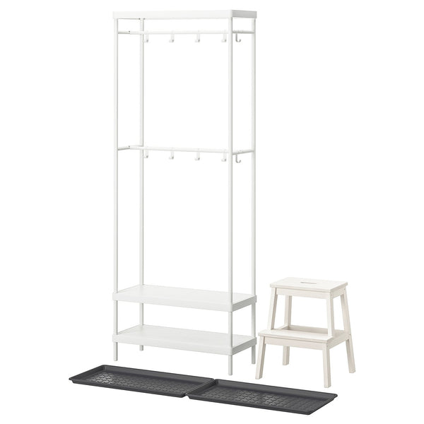 MACKAPÄR / BAGGMUCK hallway furniture, set of 4