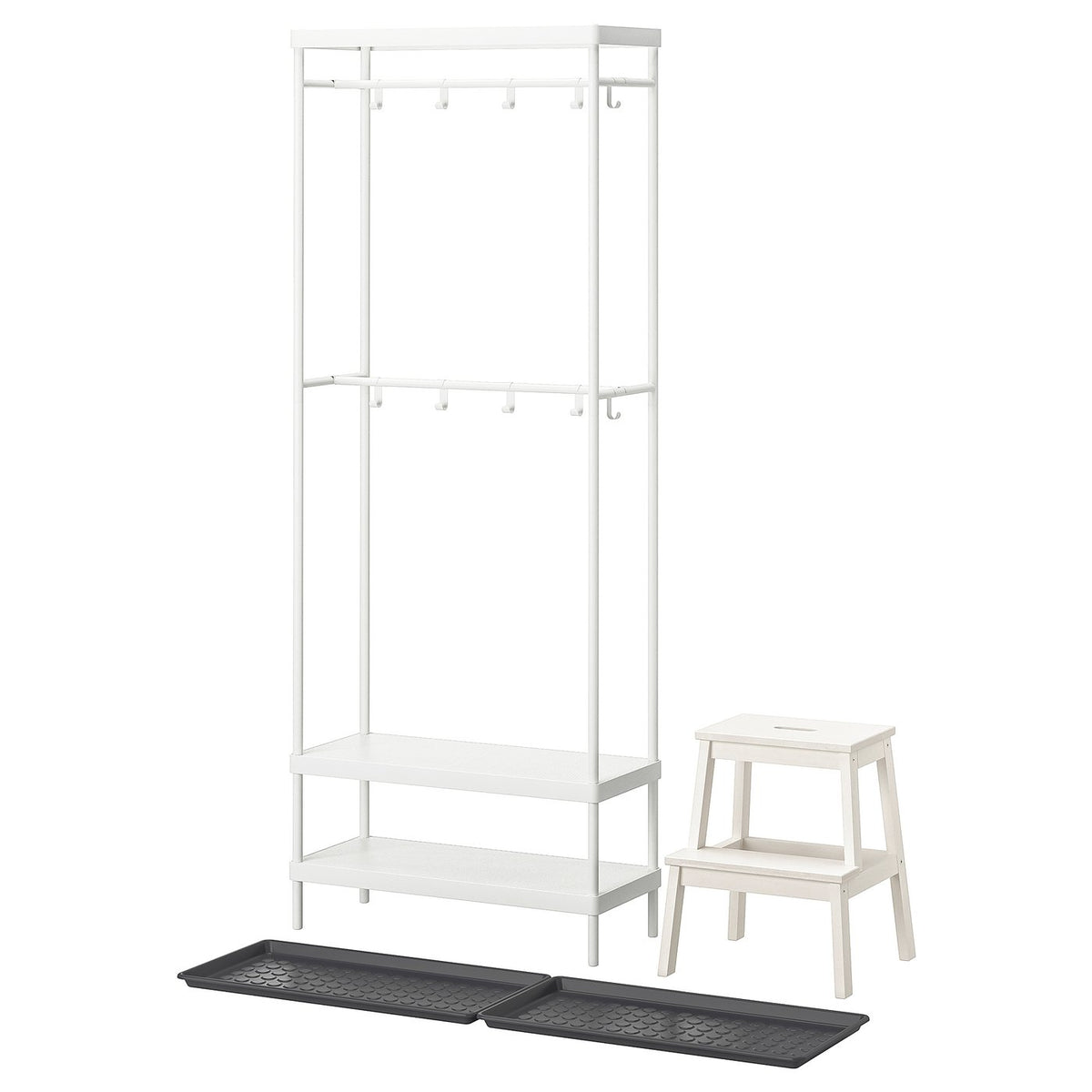 MACKAPÄR / BAGGMUCK hallway furniture, set of 4