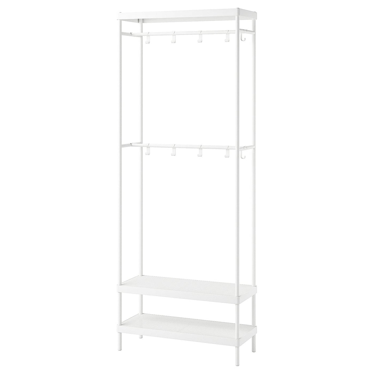 MACKAPÄR Coat rack with shoe storage unit