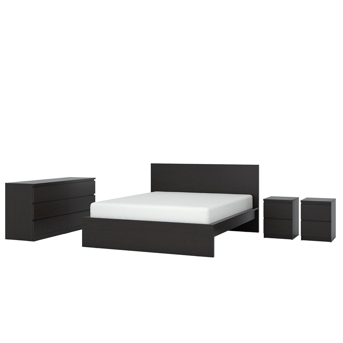 MALM bedroom furniture, set of 4