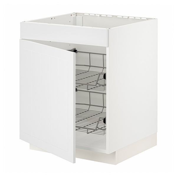 METOD base cab f hob/drawer/2 wire bskts
