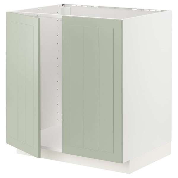 METOD base cabinet for sink + 2 doors