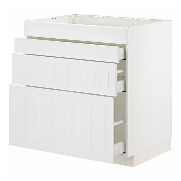 METOD / MAXIMERA base cab f hob/4 fronts/3 drawers
