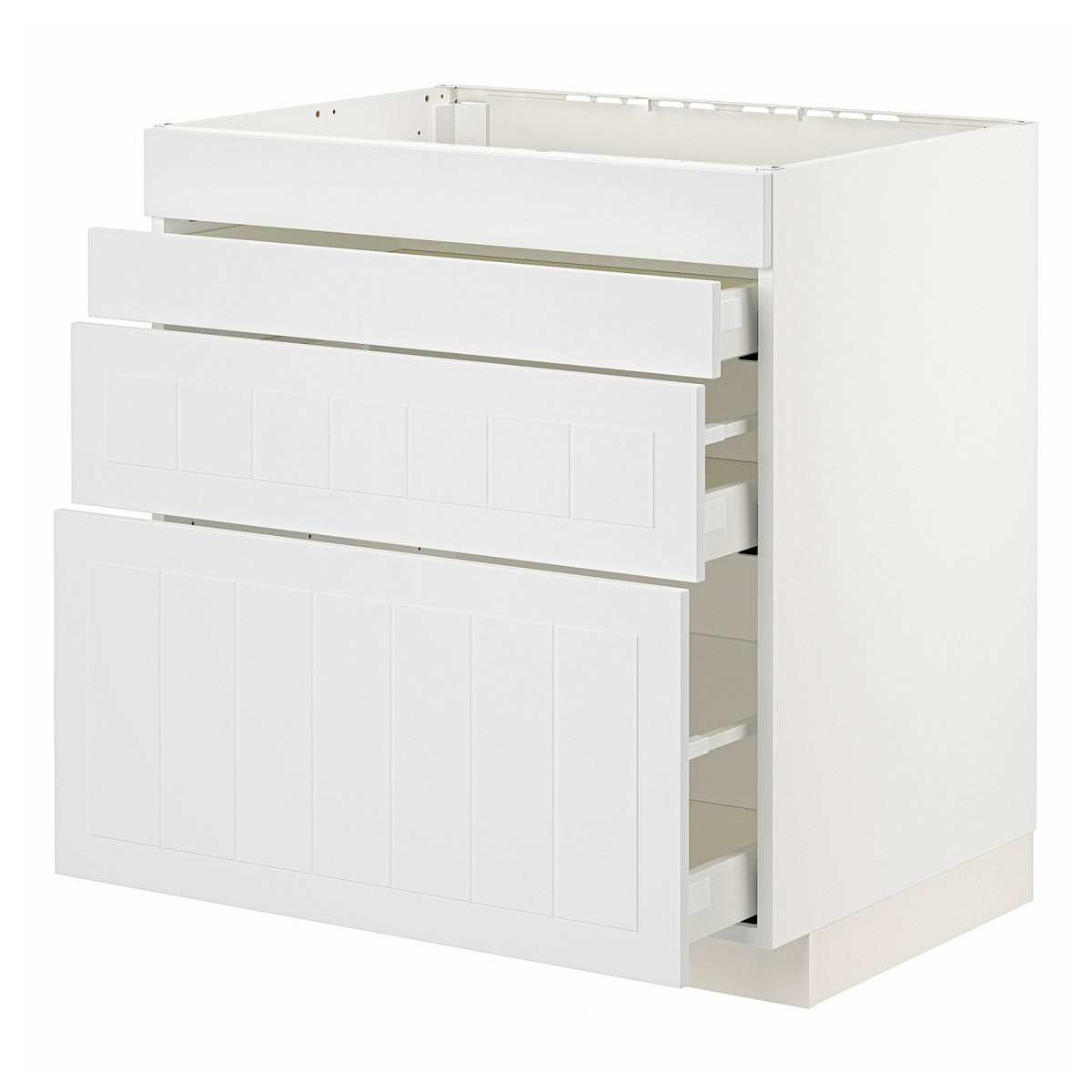 METOD / MAXIMERA base cab f hob/4 fronts/3 drawers, 80x60x80 cm