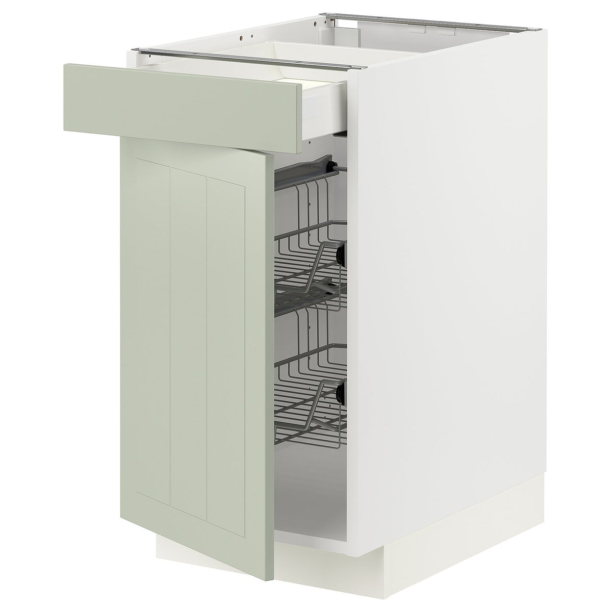 METOD / MAXIMERA base cab w wire basket/drawer/door