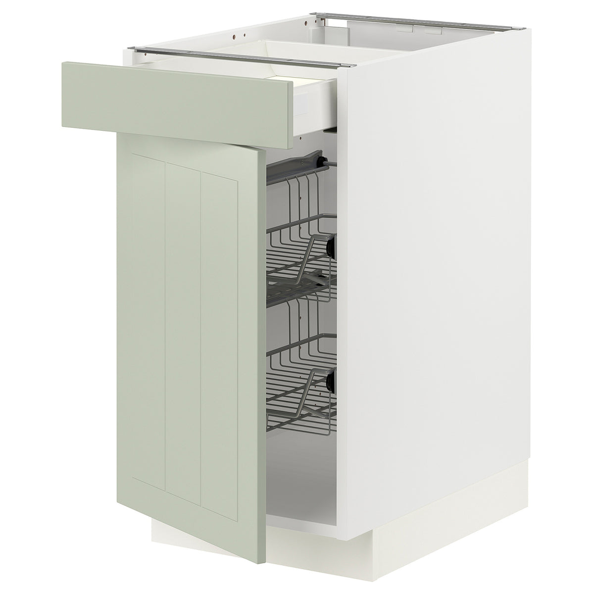 METOD / MAXIMERA base cab w wire basket/drawer/door