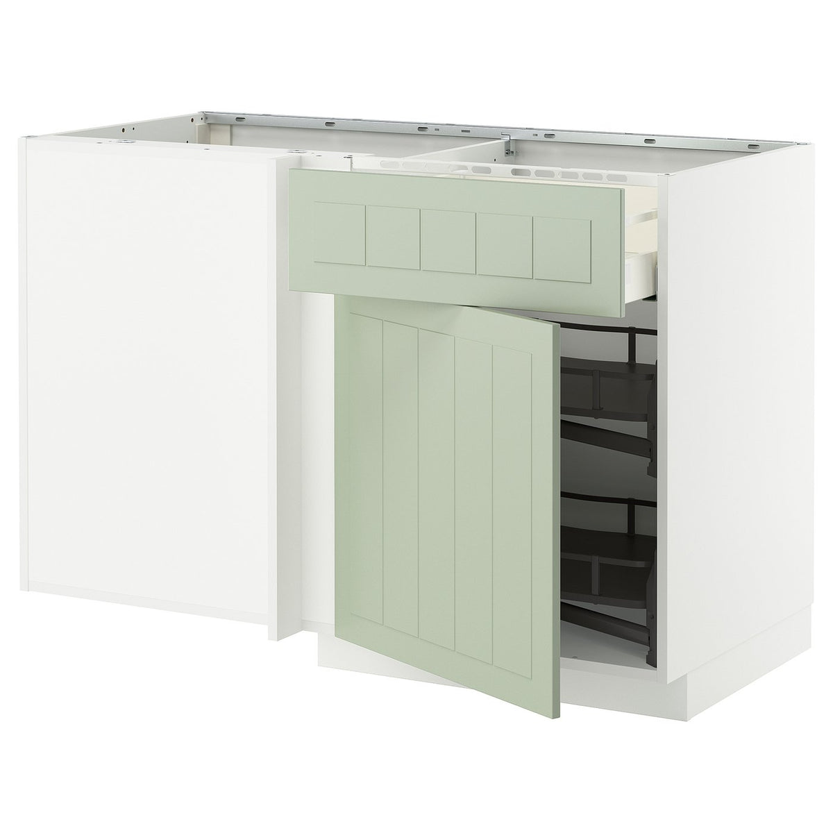 METOD / MAXIMERA corner base cab w drawer and p-out