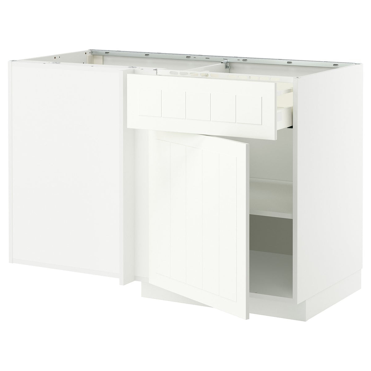METOD / MAXIMERA corner base cab w drawer and shelf