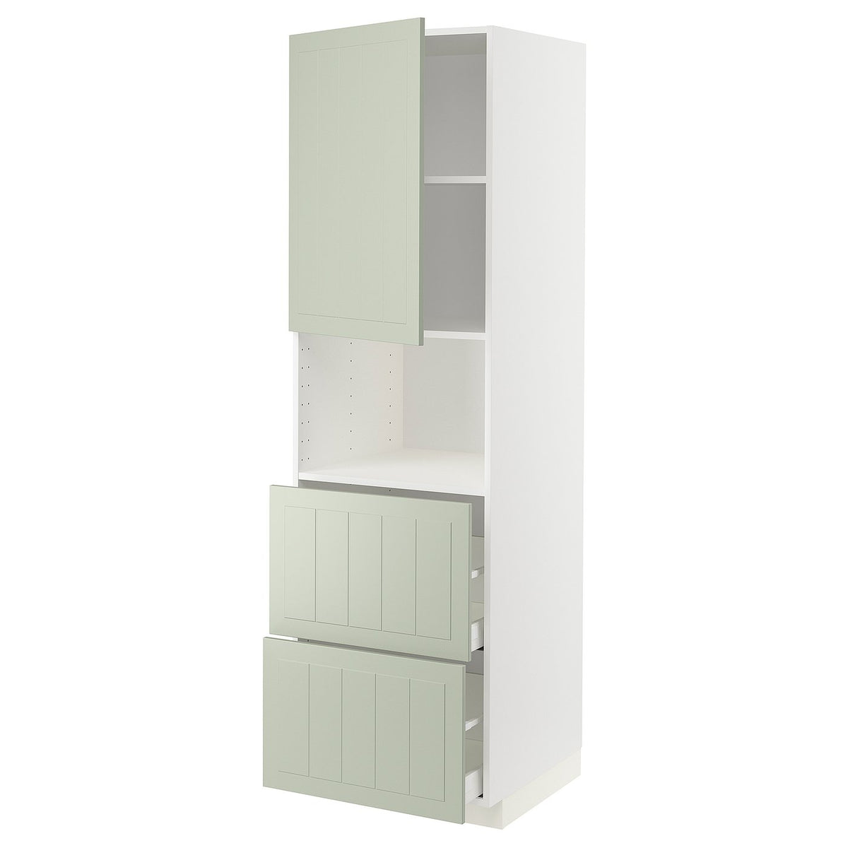 METOD / MAXIMERA hi cab f micro w door/2 drawers
