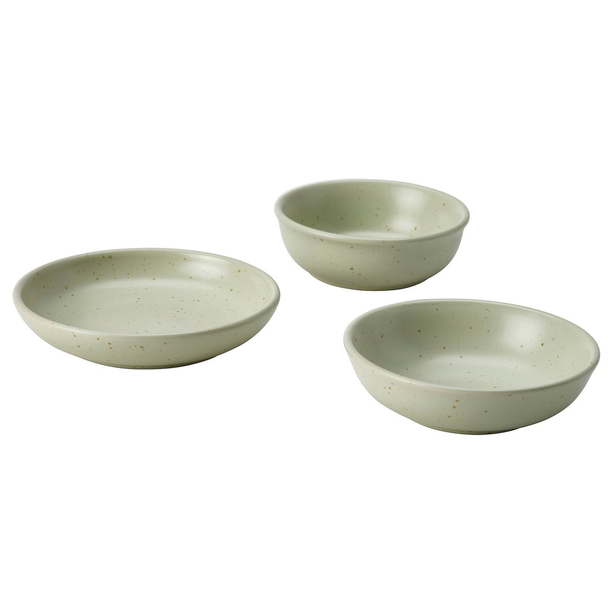 MOSSMAL plate/bowl set of 3