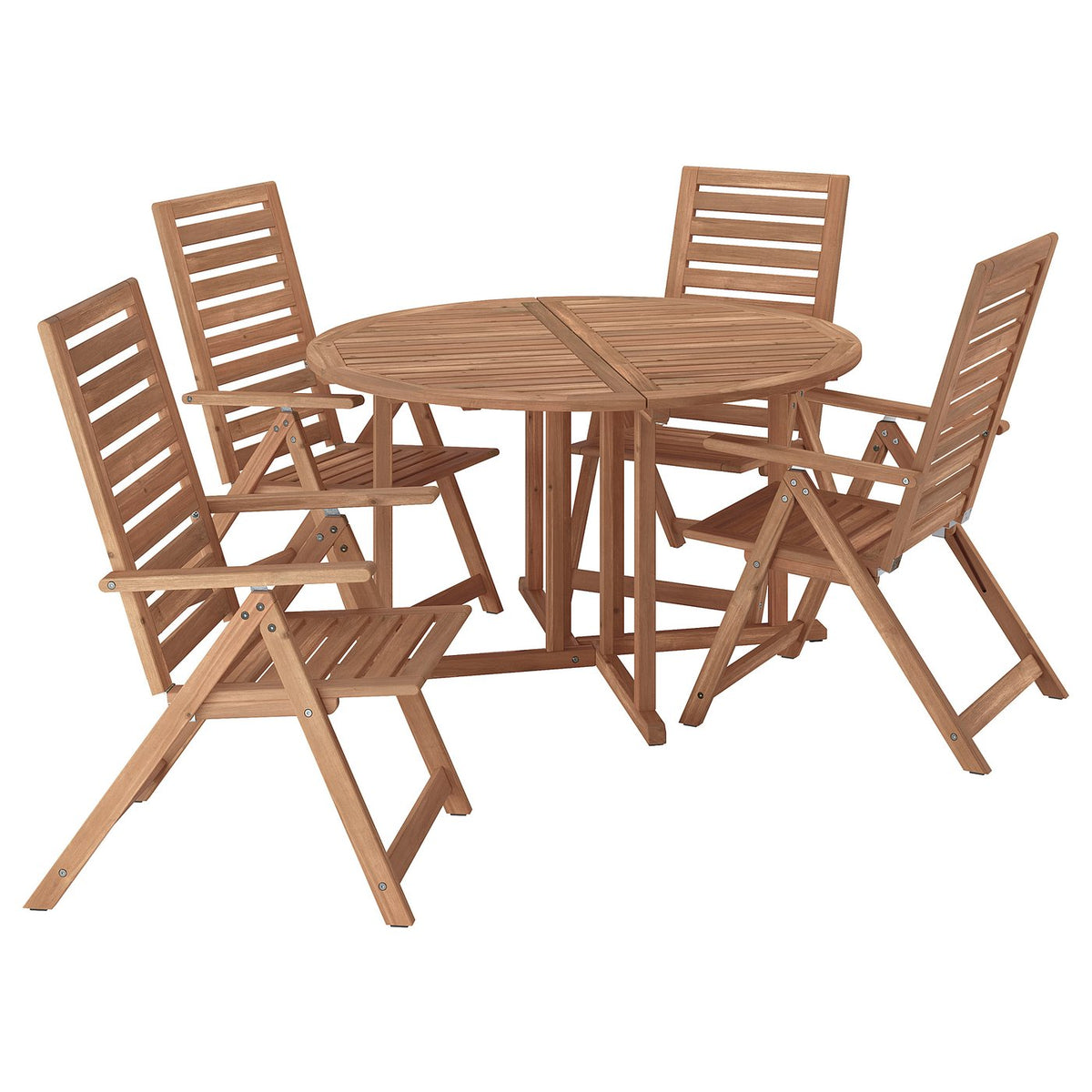 NÄMMARÖ table+4 reclining chairs, outdoor