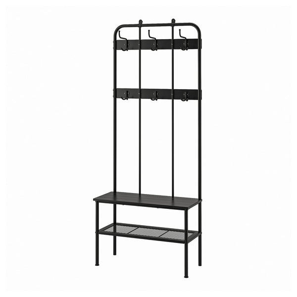 NIPÅSEN coat rack and bench w shoe storage