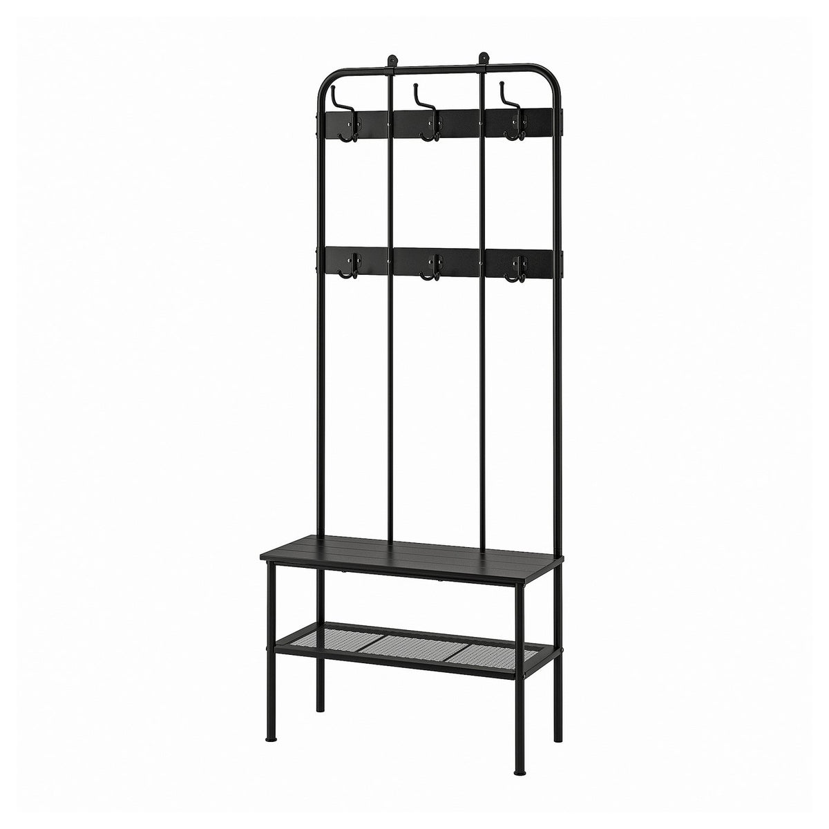 NIPÅSEN coat rack and bench w shoe storage
