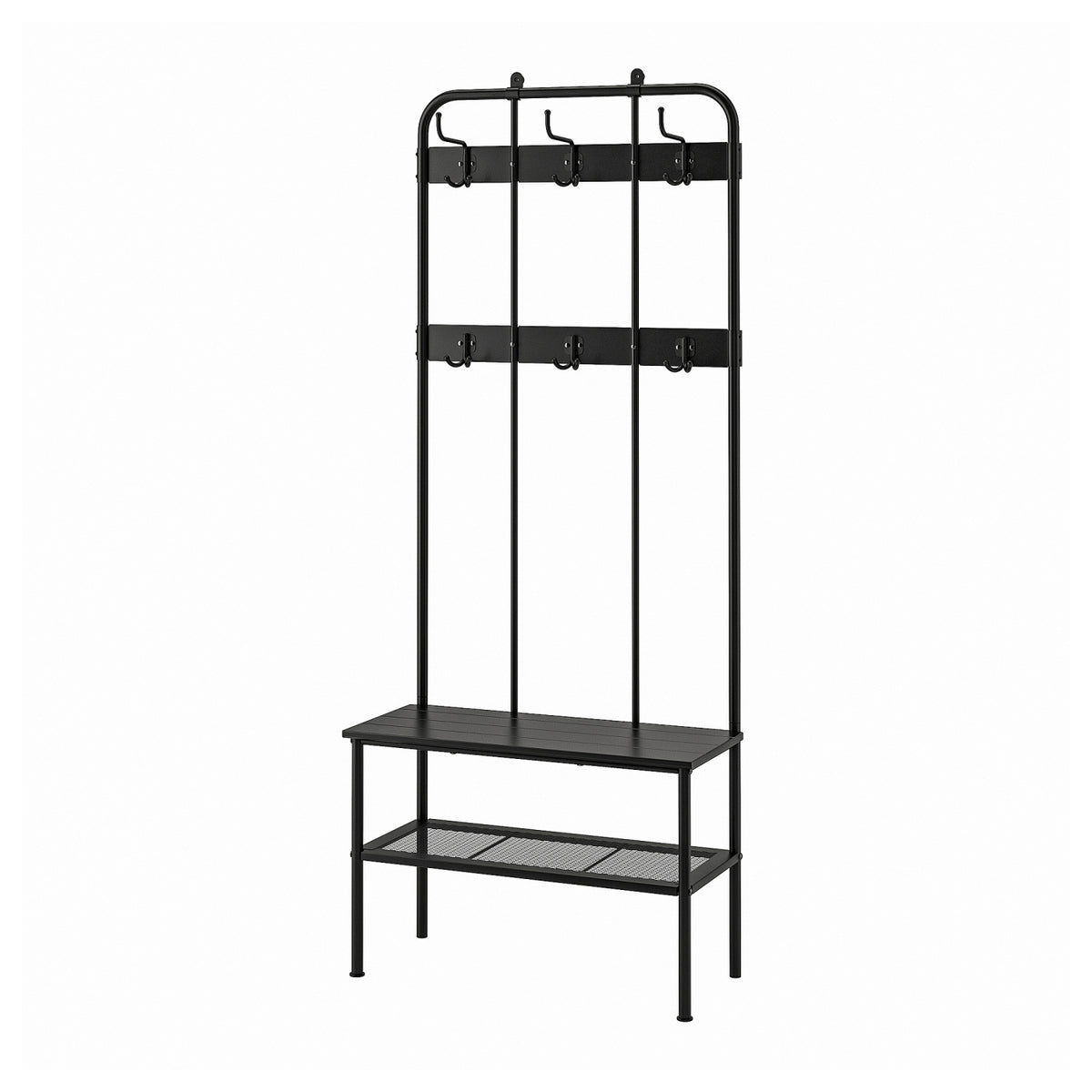 NIPÅSEN coat rack and bench w shoe storage