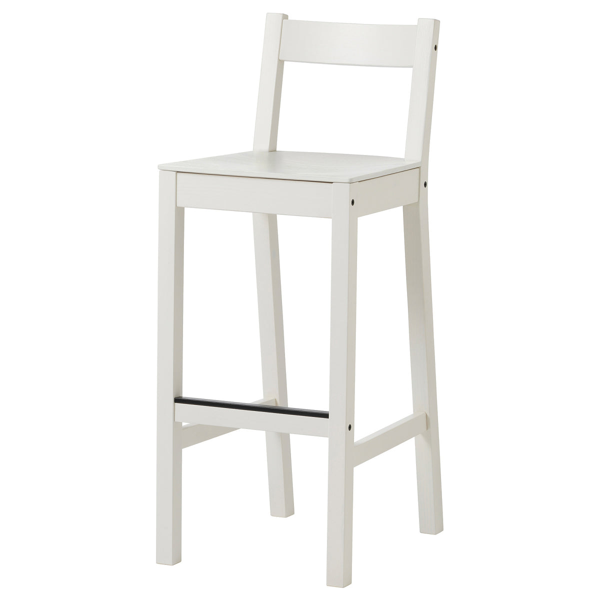 NORDVIKEN Bar stool with backrest