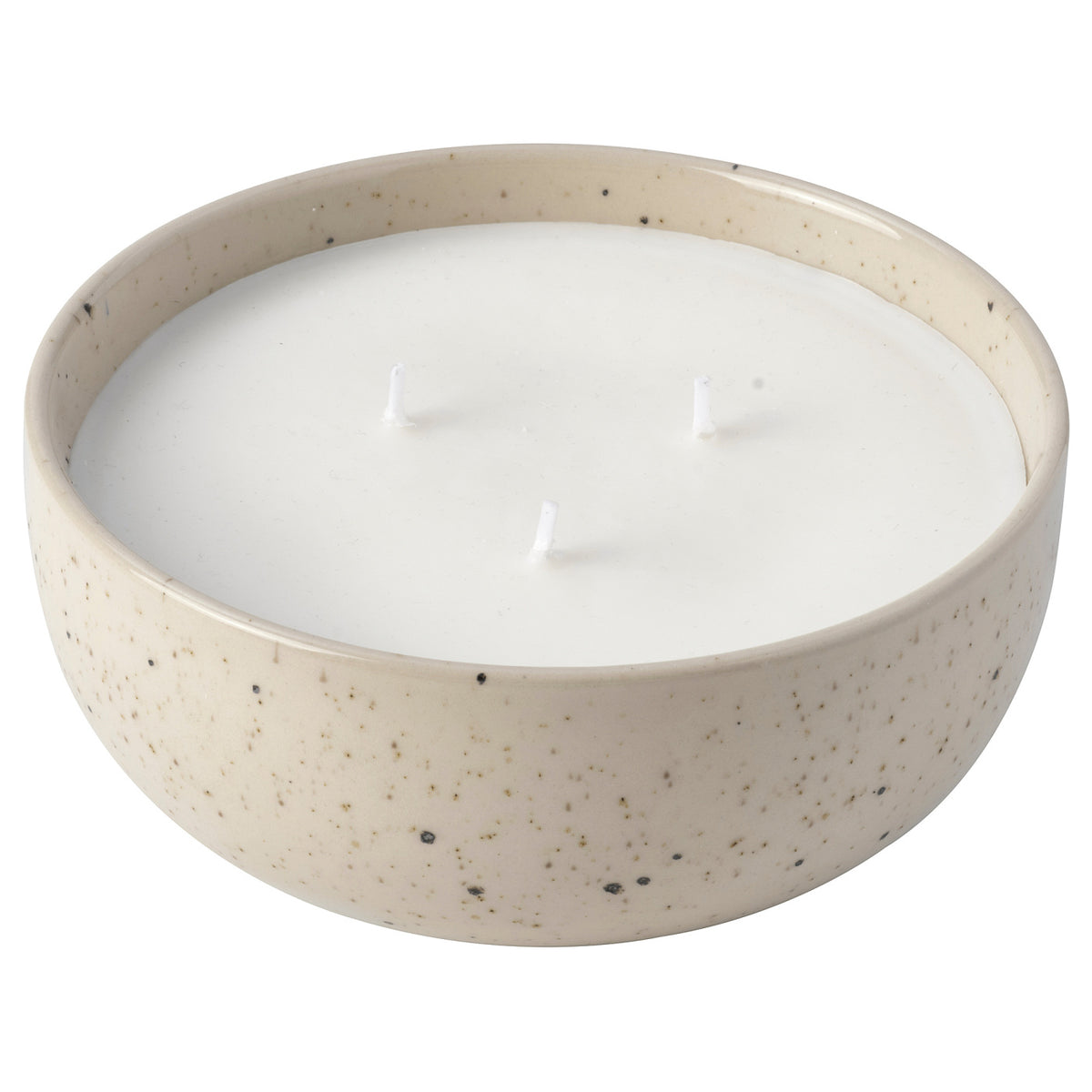 PÄRLHÖNA scented candle/ceramic jar, 3 wicks, 30 hr