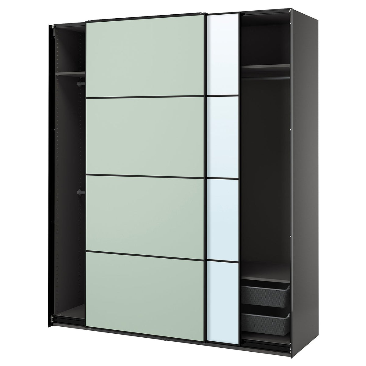 PAX / MEHAMN/AULI wardrobe with sliding doors